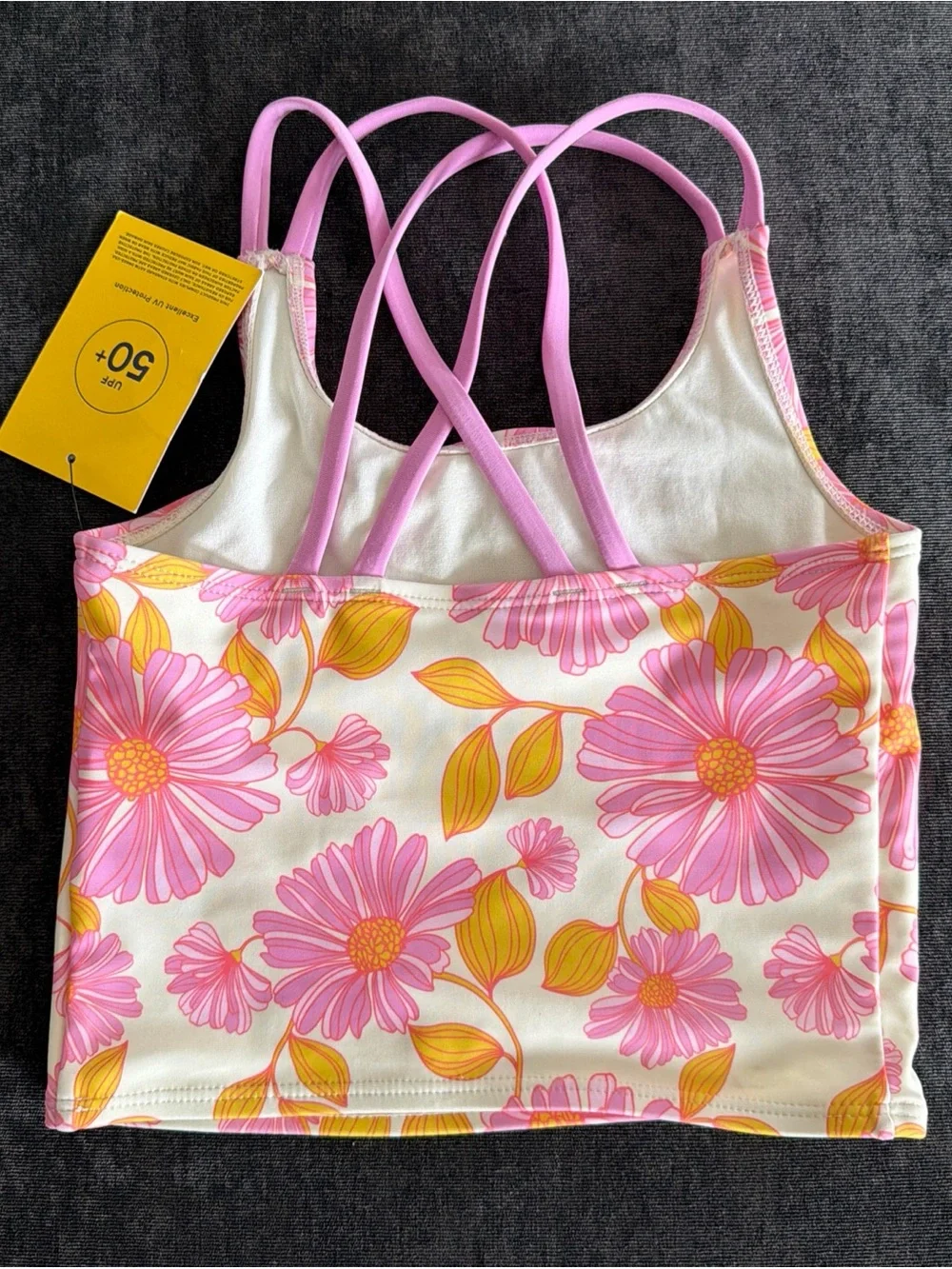 Gap Girls Two-Piece Floral Tankini Set - Pink & Yellow Flowers